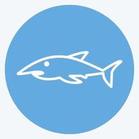 pictogram haai 1. geschikt voor zeesymbool. blauwe ogen stijl. eenvoudig ontwerp bewerkbaar. ontwerp sjabloon vector. eenvoudige symboolillustratie vector