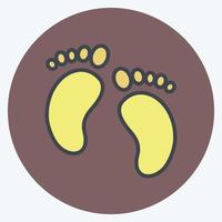 pictogram baby voeten. geschikt voor babysymbool. kleur partner stijl. eenvoudig ontwerp bewerkbaar. ontwerp sjabloon vector. eenvoudige symboolillustratie vector