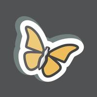 sticker vlinder 3. geschikt voor dier symbool. eenvoudig ontwerp bewerkbaar. ontwerp sjabloon vector. eenvoudige symboolillustratie vector