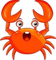 rode krab in cartoondesign vector