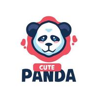 schattige panda cartoon mascotte logo sjablonen