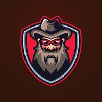 beardman esports logo logo sjablonen vector
