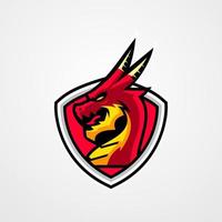 Sjablonen voor Dragon Esports-logo vector