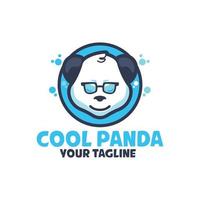 panda coole cartoon logo-sjablonen vector