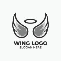 vleugel logo sjablonen vector