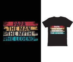 papa de man de mythe de legende t-shirtontwerp vector