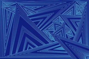 driehoekige betegelde lijnillustratie op een blauwe achtergrond vector