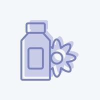 icoon geurende lotion. geschikt voor spa-symbool. tweekleurige stijl. eenvoudig ontwerp bewerkbaar. ontwerp sjabloon vector. eenvoudige symboolillustratie vector