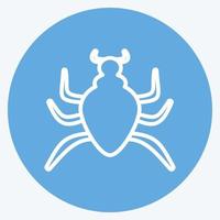 pictogram spin insect. geschikt voor dier symbool. blauwe ogen stijl. eenvoudig ontwerp bewerkbaar. ontwerp sjabloon vector. eenvoudige symboolillustratie vector