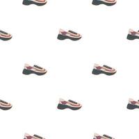 naadloos patroon met moderne sneakers. achtergrond met schoenen voor actieve levensstijl in doodle stijl. vector