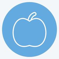 icoon appel. geschikt voor tuinsymbool. blauwe ogen stijl. eenvoudig ontwerp bewerkbaar. ontwerp sjabloon vector. eenvoudige symboolillustratie vector