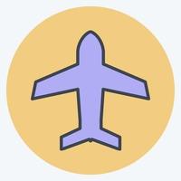 pictogram vliegtuigmodus. geschikt voor mobiele apps symbool. kleur partner stijl. eenvoudig ontwerp bewerkbaar. ontwerp sjabloon vector. eenvoudige symboolillustratie vector