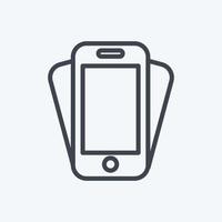 pictogram smartphone schudden. geschikt voor webinterface-symbool. lijn stijl. eenvoudig ontwerp bewerkbaar. ontwerp sjabloon vector. eenvoudige symboolillustratie vector