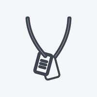 pictogram ketting. geschikt voor mannen accessoires symbool. lijn stijl. eenvoudig ontwerp bewerkbaar. ontwerp sjabloon vector. eenvoudige symboolillustratie vector