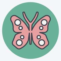 pictogram vlinder. geschikt voor tuinsymbool. kleur partner stijl. eenvoudig ontwerp bewerkbaar. ontwerp sjabloon vector. eenvoudige symboolillustratie vector
