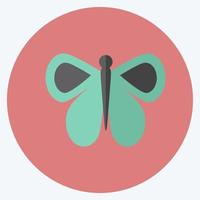 pictogram vlinder 1. geschikt voor dier symbool. vlakke stijl. eenvoudig ontwerp bewerkbaar. ontwerp sjabloon vector. eenvoudige symboolillustratie vector