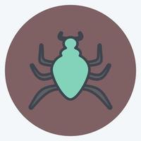 pictogram spin insect. geschikt voor dier symbool. kleur partner stijl. eenvoudig ontwerp bewerkbaar. ontwerp sjabloon vector. eenvoudige symboolillustratie vector