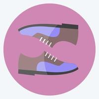 pictogram paar schoenen. geschikt voor mannen accessoires symbool. vlakke stijl. eenvoudig ontwerp bewerkbaar. ontwerp sjabloon vector. eenvoudige symboolillustratie vector