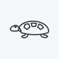 pictogram schildpad. geschikt voor zeesymbool. lijn stijl. eenvoudig ontwerp bewerkbaar. ontwerp sjabloon vector. eenvoudige symboolillustratie vector