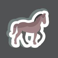 sticker paard. geschikt voor dier symbool. eenvoudig ontwerp bewerkbaar. ontwerp sjabloon vector. eenvoudige symboolillustratie vector