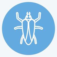 pictogram kakkerlak. geschikt voor dier symbool. blauwe ogen stijl. eenvoudig ontwerp bewerkbaar. ontwerp sjabloon vector. eenvoudige symboolillustratie vector