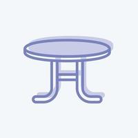 pictogram salontafel. geschikt voor thuissymbool. tweekleurige stijl. eenvoudig ontwerp bewerkbaar. ontwerp sjabloon vector. eenvoudige symboolillustratie vector