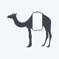 pictogram kameel. geschikt voor dier symbool. glyph-stijl. eenvoudig ontwerp bewerkbaar. ontwerp sjabloon vector. eenvoudige symboolillustratie vector