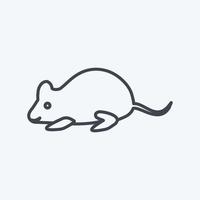 pictogram muis. geschikt voor dier symbool. lijn stijl. eenvoudig ontwerp bewerkbaar. ontwerp sjabloon vector. eenvoudige symboolillustratie vector
