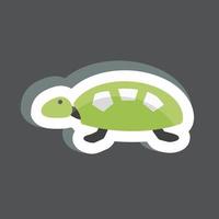sticker schildpad. geschikt voor zeesymbool. eenvoudig ontwerp bewerkbaar. ontwerp sjabloon vector. eenvoudige symboolillustratie vector