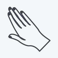 pictogram nagellak bij de hand. geschikt voor schoonheidsverzorging symbool. glyph-stijl. eenvoudig ontwerp bewerkbaar. ontwerp sjabloon vector. eenvoudige symboolillustratie vector