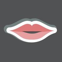 sticker lippen. geschikt voor schoonheidsverzorging symbool. eenvoudig ontwerp bewerkbaar. ontwerp sjabloon vector. eenvoudige symboolillustratie vector