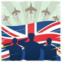 Britse strijdkrachten dag achtergrond vector