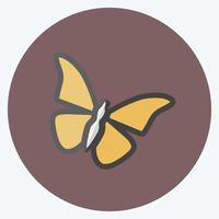 pictogram vlinder 3. geschikt voor dier symbool. vlakke stijl. eenvoudig ontwerp bewerkbaar. ontwerp sjabloon vector. eenvoudige symboolillustratie vector
