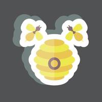 sticker bijenkorf. geschikt voor tuinsymbool. eenvoudig ontwerp bewerkbaar. ontwerp sjabloon vector. eenvoudige symboolillustratie vector