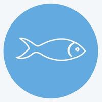 icoon vis. geschikt voor dier symbool. blauwe ogen stijl. eenvoudig ontwerp bewerkbaar. ontwerp sjabloon vector. eenvoudige symboolillustratie vector