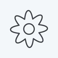 pictogram bloem. geschikt voor spa-symbool. lijn stijl. eenvoudig ontwerp bewerkbaar. ontwerp sjabloon vector. eenvoudige symboolillustratie vector