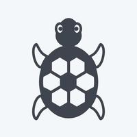 pictogram schildpad. geschikt voor dier symbool. glyph-stijl. eenvoudig ontwerp bewerkbaar. ontwerp sjabloon vector. eenvoudige symboolillustratie vector