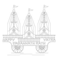 vectorontwerp van ratha yatra van heer jagannath vector