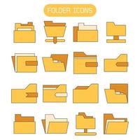 map- en archiefbestandspictogrammen vector