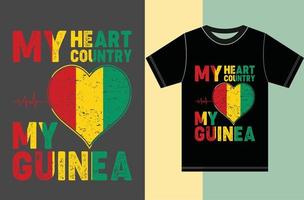 mijn hart, mijn land, mijn Guinea. typografie vector ontwerp