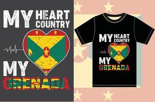 mijn hart, mijn land, mijn grenada. typografie vector ontwerp