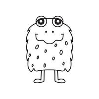 kinderachtig schattig monster. doodle stijl. getekende vreemdeling. vectorillustratie. vector