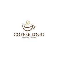 koffie café logo ontwerp vector