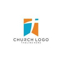 kerk vector logo symbool grafisch abstract sjabloon