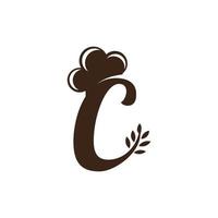 c letterlogo goed voor elk voedingsbedrijf zoals restaurants, bakkerijen, coffeeshops, enz. vector