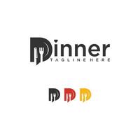 diner-logo goed voor elk voedingsbedrijf zoals restaurants, bakkerijen, coffeeshops, enz. vector
