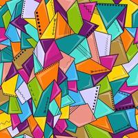 abstract vector naadloze patroon met geometrische print. mozaïekpatroon voor inpakpapier. behang, stof, textiel. hand getrokken