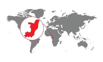 republiek congo kaart focus. geïsoleerde wereldkaart. geïsoleerd op een witte achtergrond. vectorillustratie. vector