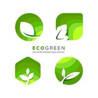 eco logo concept voor mascotte of icoon vector