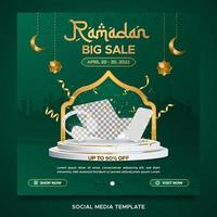 ramadan verkoop promotie sjabloon vector